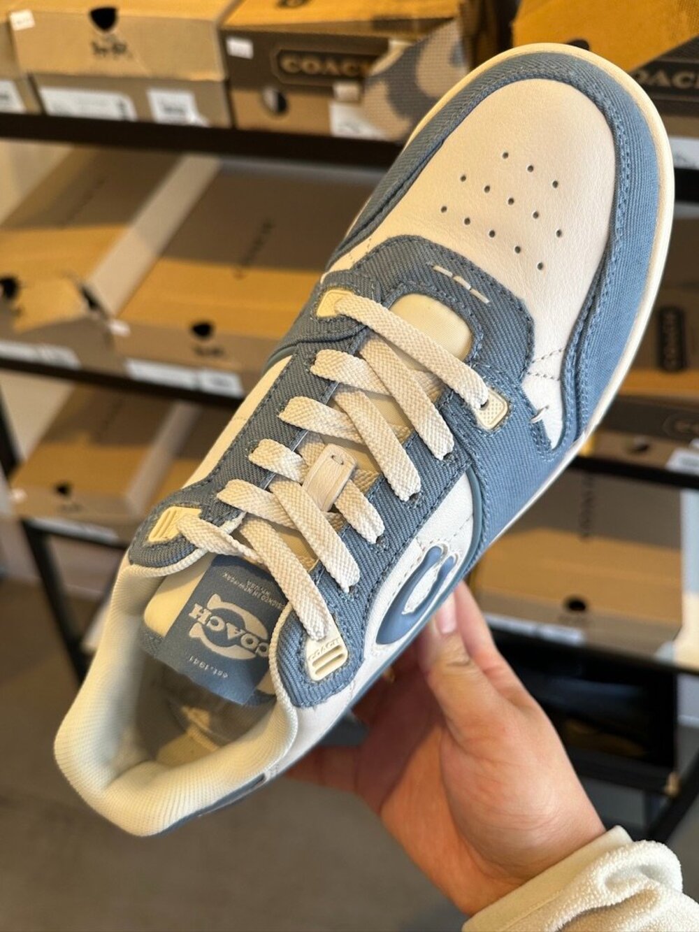 NIB! Rare! Coach CBN96 Men's Soho Sneaker In Dust Blue Size US9/ EUR42 - Picture 9 of 11